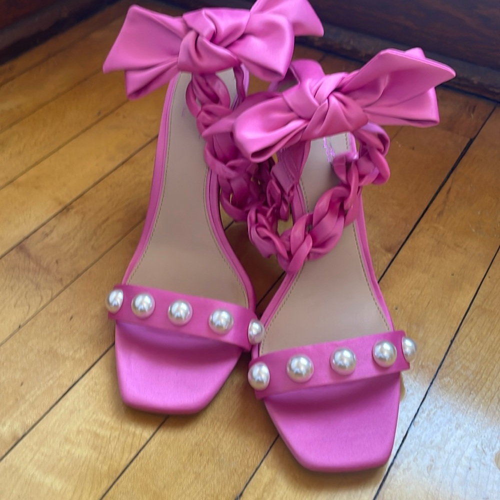 Bow tie and Faux Pearl Stiletto Heels